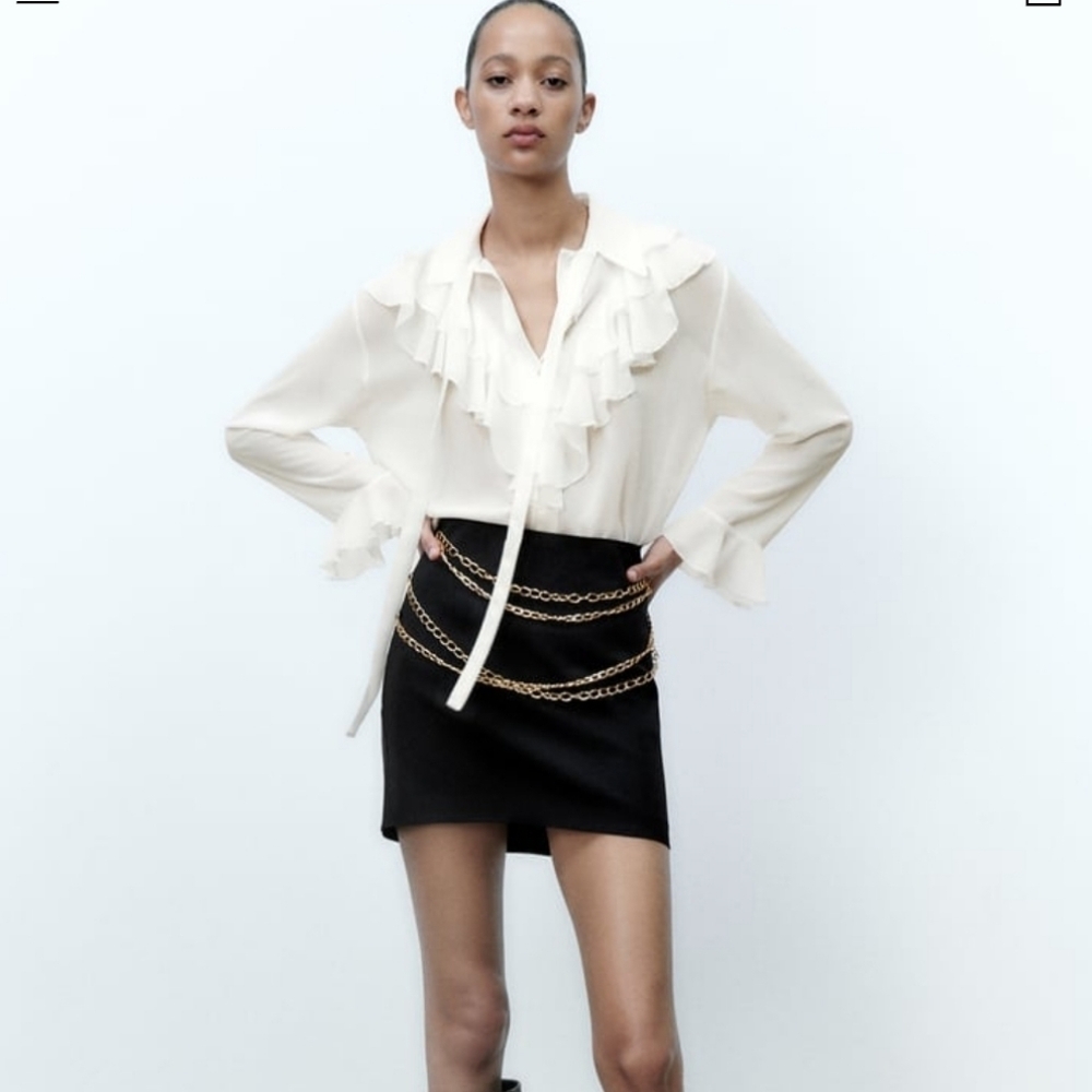 Zara Chain Mini Skirt NEW - Picture 1 of 10